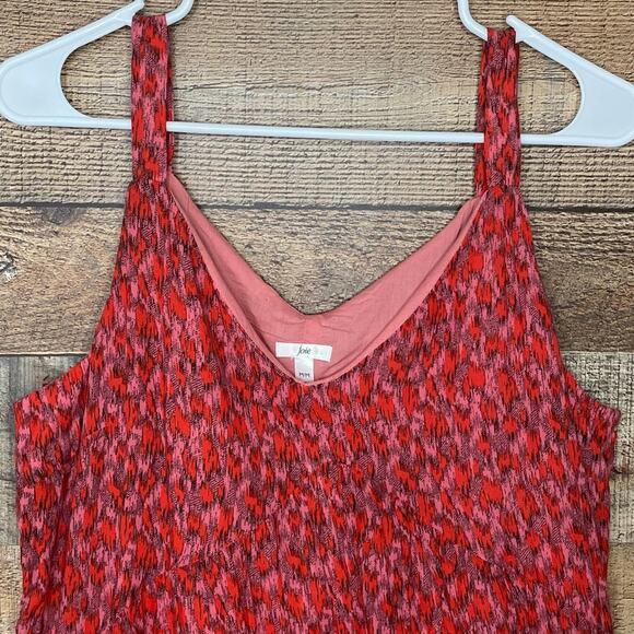 Joie Bondi Daytime Sleeveless Midi Dress Tea Rose Animal Print Size Medium - Picture 2 of 10